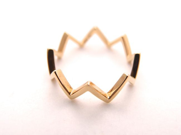 【G2MIX】10金 ギザギザリング 5枚目の画像