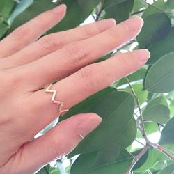 【G2MIX】10金 ギザギザリング 2枚目の画像