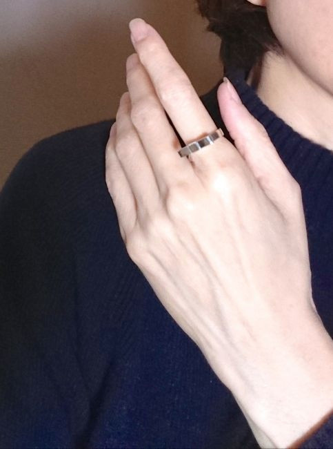 【G2MIX】Silver925リボンバーリング（ L）