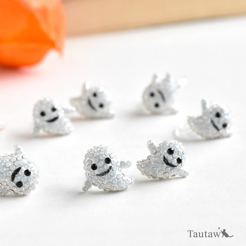 ハロウィン　おばけピアス 楽天市場】[ホラー ピアス] 可愛いおばけ ステンレスピアス/1個