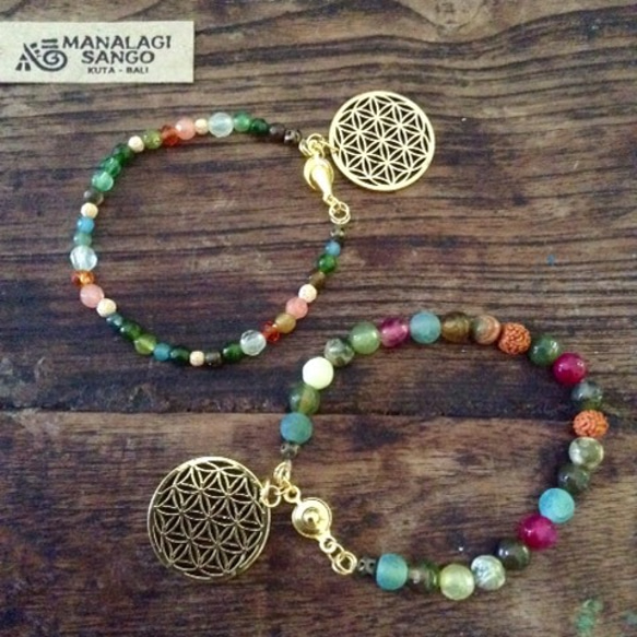 Flower of life Botanical color Bracelet 5枚目の画像