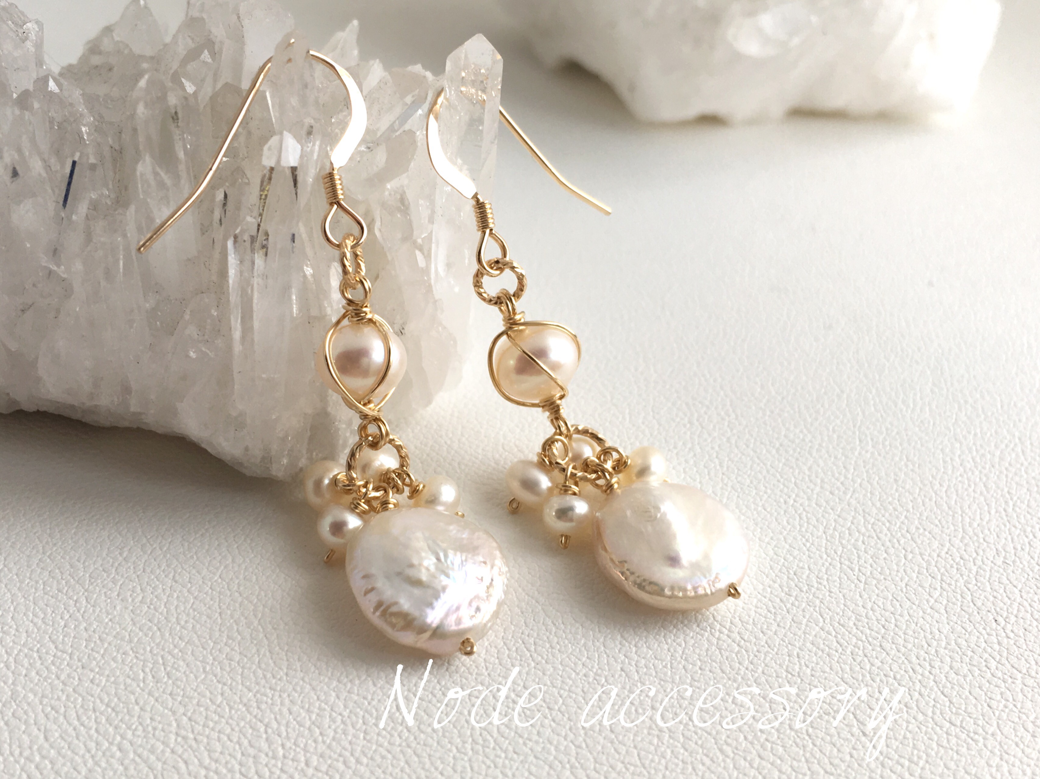 MIKIMOTO - ミキモト ピアス ベビーパール 真珠 3.7mm フラワー