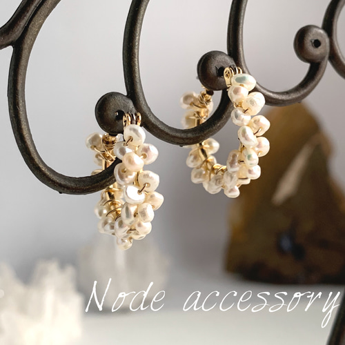 nood ハンドメイド ゴールド フープピアス nood ハンドメイド ゴールド フープピアス