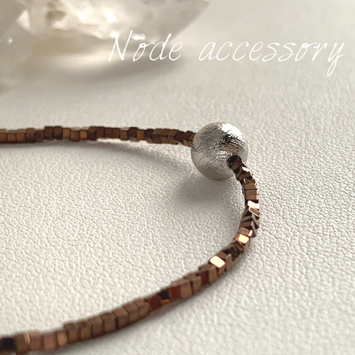 K14GF ギベオン ラウンドプレーンブレスレット ブレスレット Node