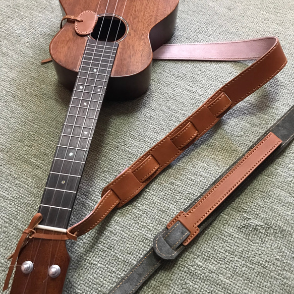 レザーウクレレネック・フックストラップ ～ピンをつけずにネックを