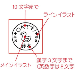 保管に便利なキャップ付きはんこ -手書き風Ver.- 2枚目の画像