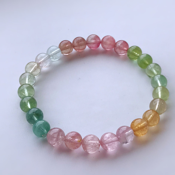 0081 イギリス発送 透明度高い ハイクォリティ 7mm天然マルチカラー  