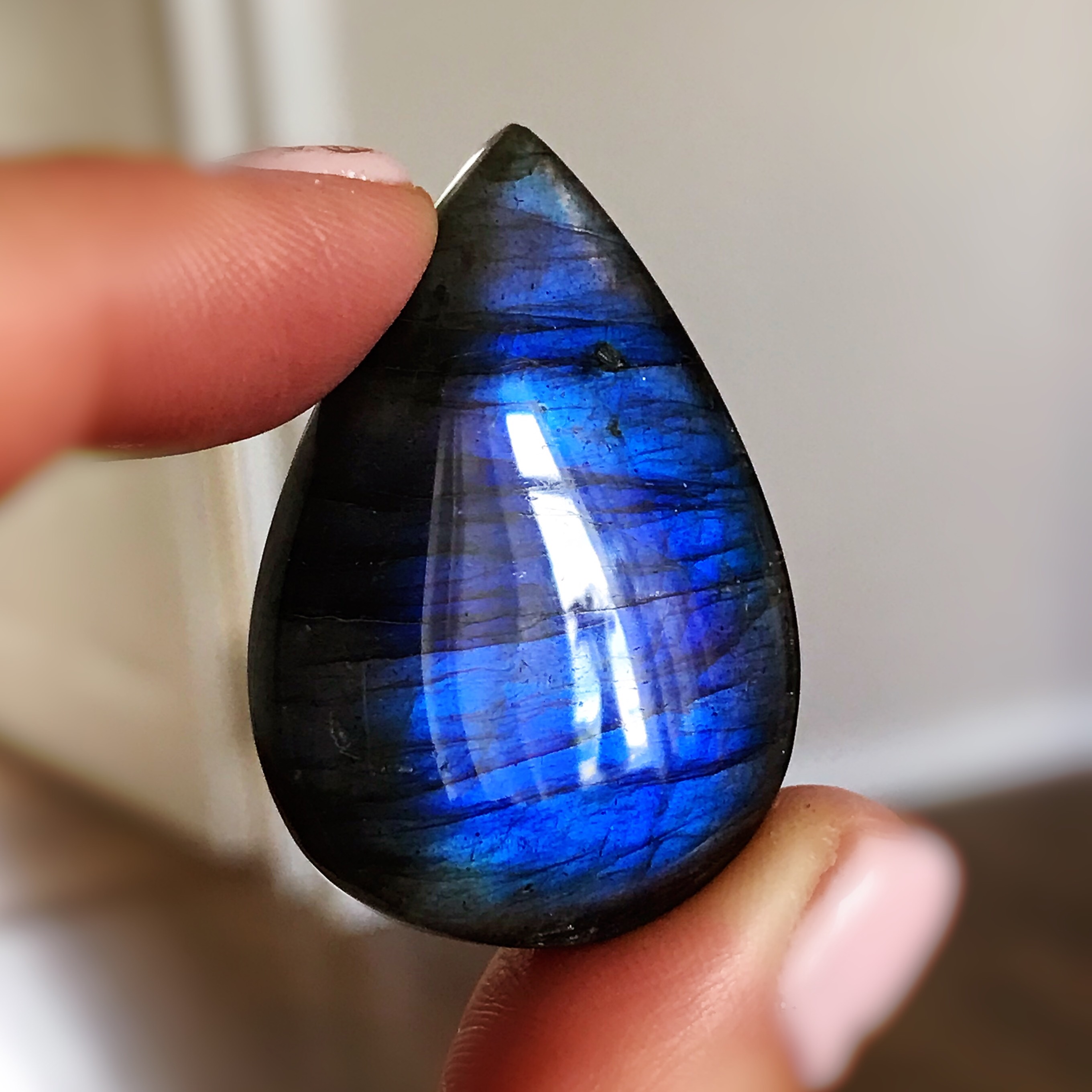 ラブラドライト強シラーパワーがすごいシラーが綺麗ラブラド青両面