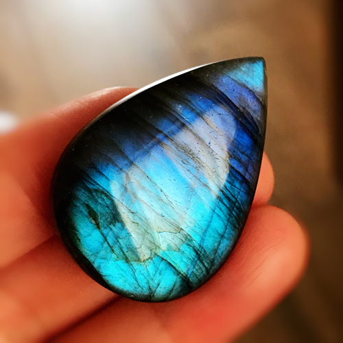 ラブラドライト強シラーパワーがすごいシラーが綺麗ラブラド青両面