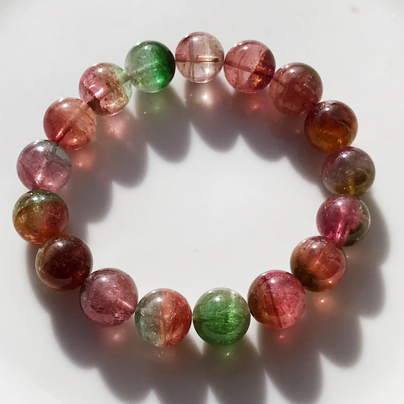高品質天然ウォーターメロン30AA ブレスレット