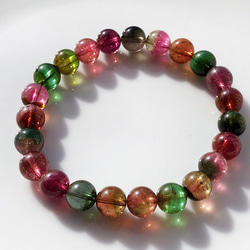 天然無処理 ウォーターメロン トルマリン ブレスレット 9mm-25.4g