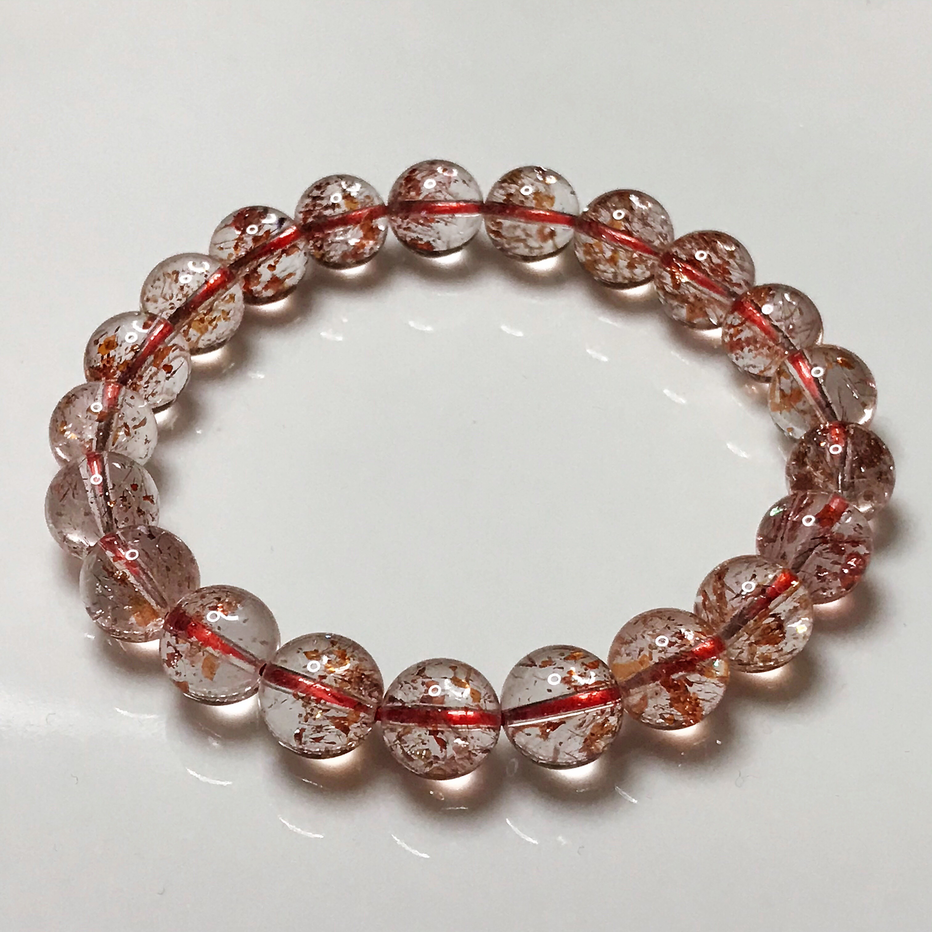 イギリス発送　レピドクロサイトインクォーツ  トップグレード　一期一会　ファイアクォーツ　虹あり