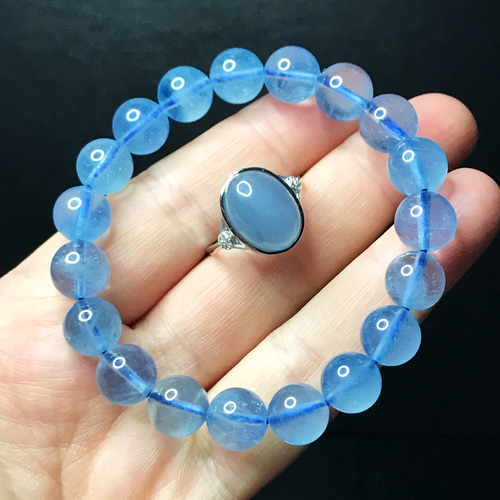 ⭐︎【天然】アクアマリン ブレスレット 16.1g