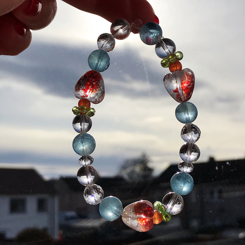 ライモナイトインクォーツ（オーロラクォーツ）貔貅 ブレスレット