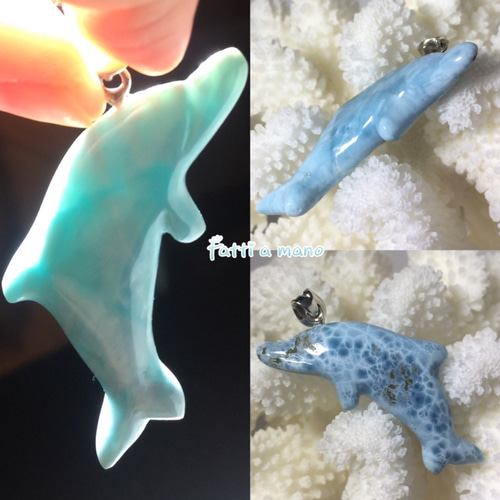 sold イギリス発送 イルカラリマーペンダント BIG5.5cm 海 Silver925