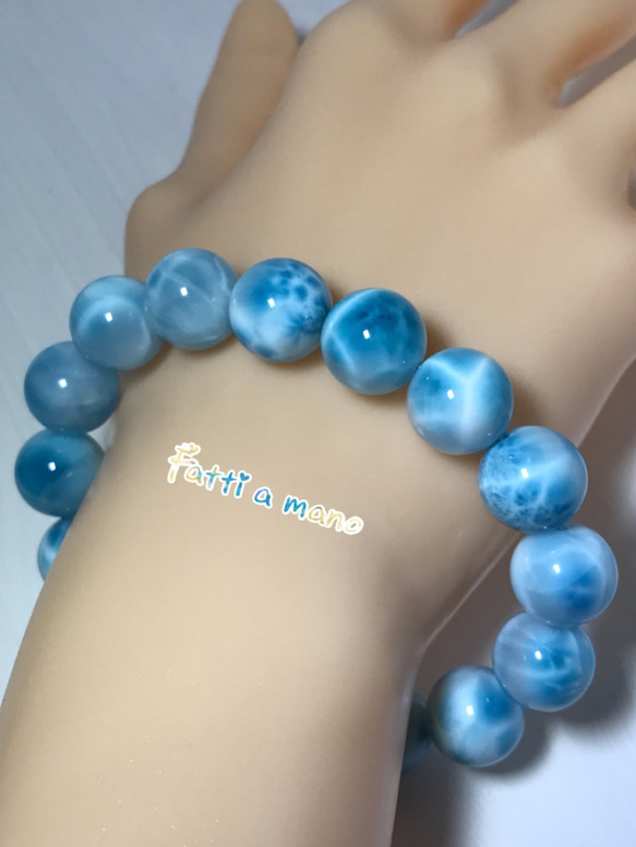 値下げセール ♡幸せが呼び込めます♡極品ラリマーブレスレット13mm  