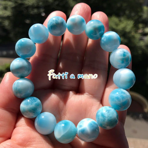 値下げセール ♡幸せが呼び込めます♡極品ラリマーブレスレット13mm  