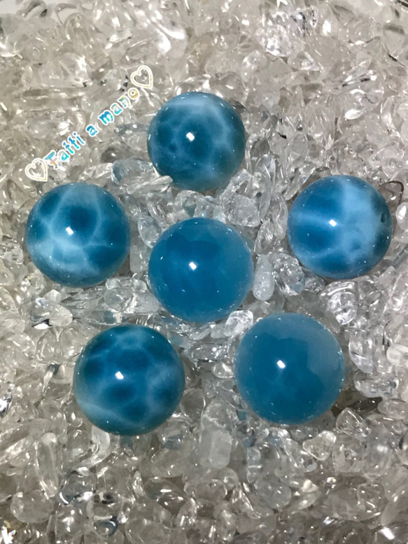 イギリス発送 16mm 超ハイクオリティ ラリマー 丸玉カボション