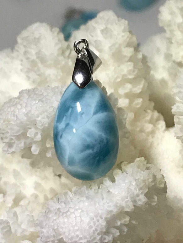 No.4 ゲリラセール ラリマーペンダント Silver925 項鍊 ♡Fatti a mano