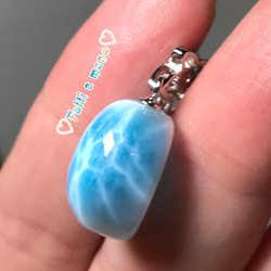 ❤︎幸せを呼び込んでくれる❤︎ 綺麗な模様＆カリビアンブルー　ラリマーペンダント Silver925 海 ハワイ 夏 2枚目の画像