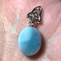❤︎幸せを呼び込んでくれる❤︎ 綺麗な模様＆カリビアンブルー　ラリマーペンダント Silver925 海 ハワイ 夏 3枚目の画像