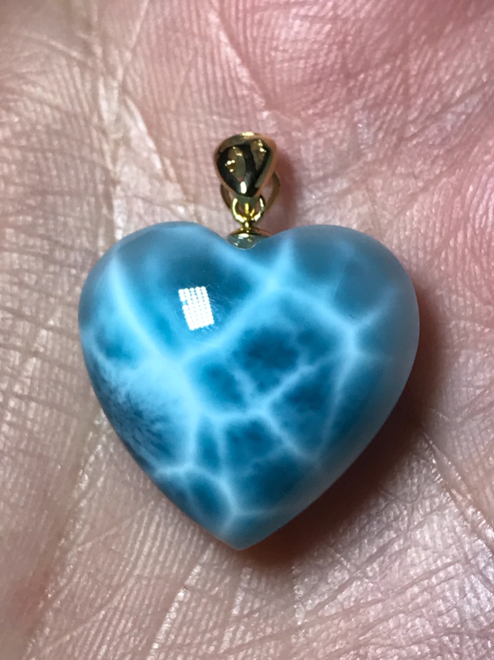 ラリマーハート♡ペンダントトップ ハイクオリティ sv925 両面美しい