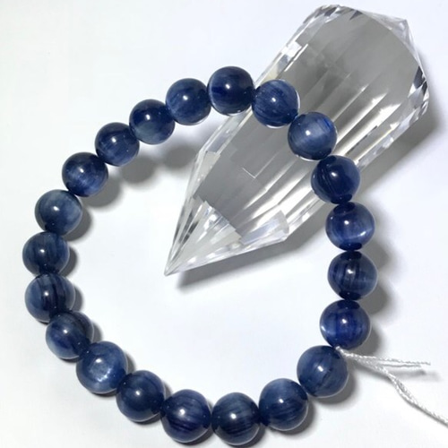 超美品 高品質 カイヤナイト 光波動 ブレスレット B0125-06