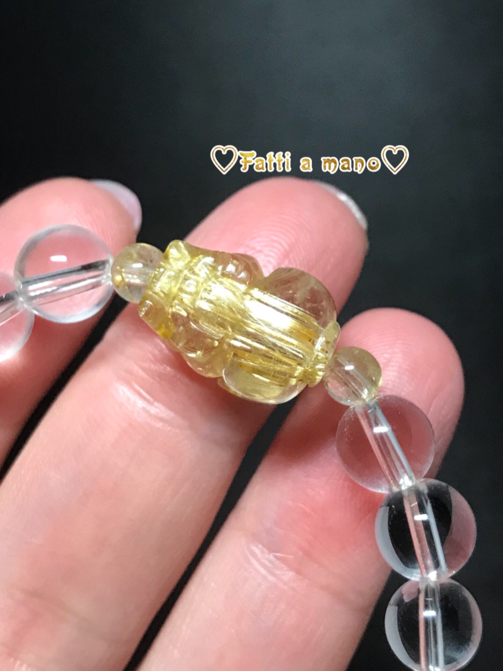 イギリス発送　トップグレード ゴールドタイチンルチル プリケツ 貔貅さんブレスレット 風水 縁起物