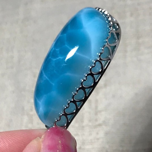 一生の宝物 破格値 BIG4.5cm トップグレード ラリマーペンダント