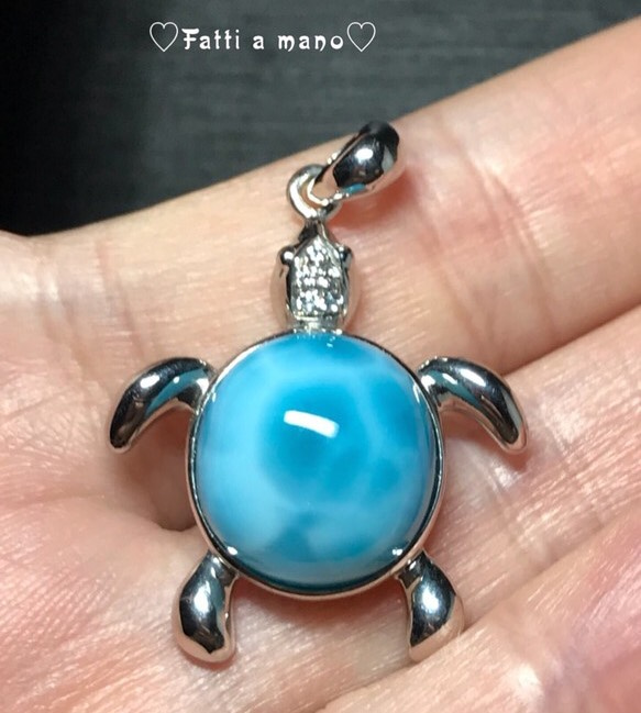 天然石☆高品質！ラリマーしずく型ペンダントトップ☆ラリマー