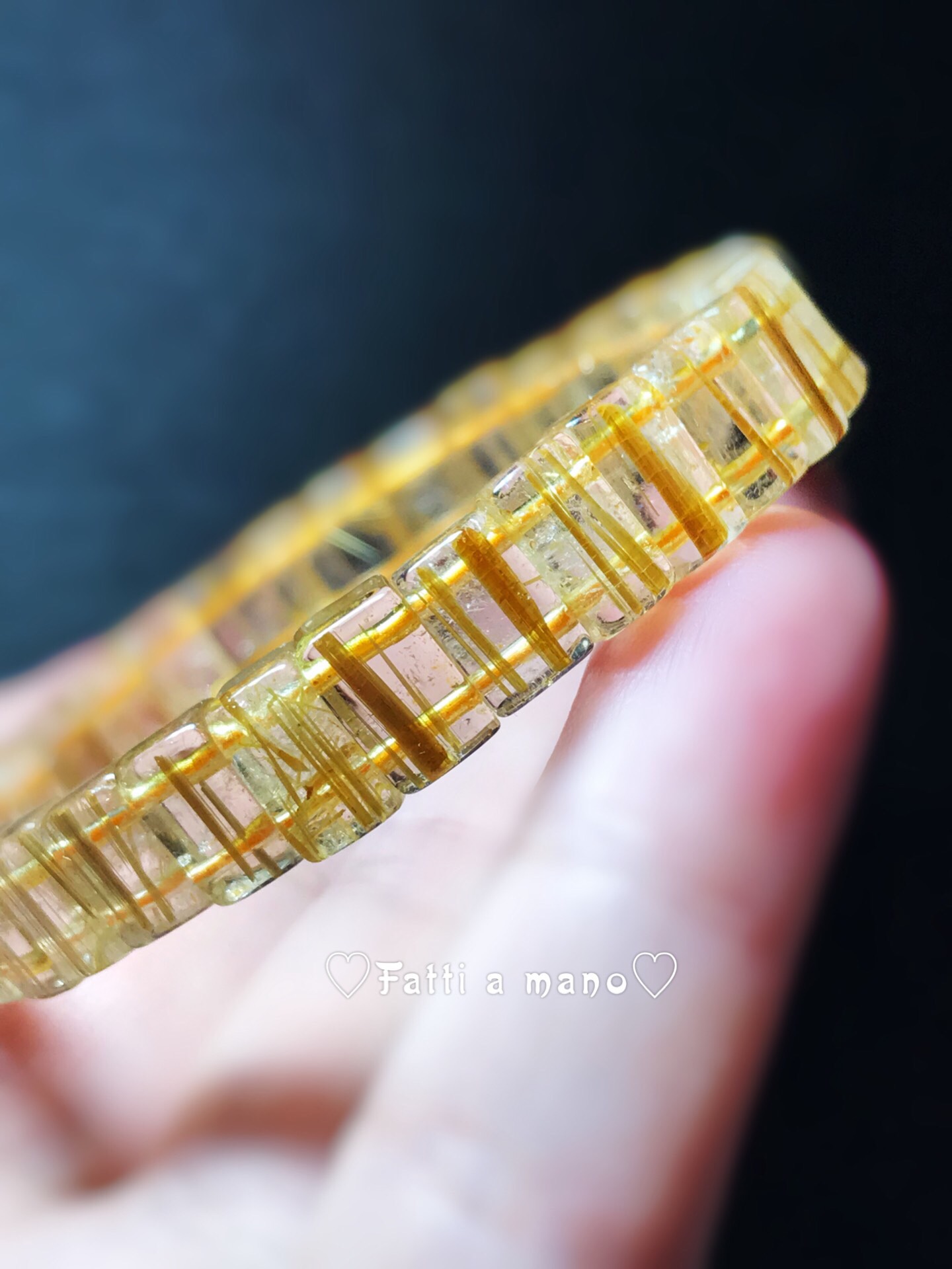 トップクオリティタイチンルチルバングル箱入り3 ルチルクォーツ