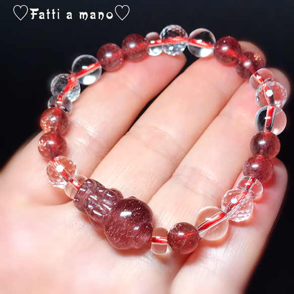 レッドゲーサイトインクオーツデザインブレスレット レッドゲーサイトインクオーツデザインブレスレット レッドゲー