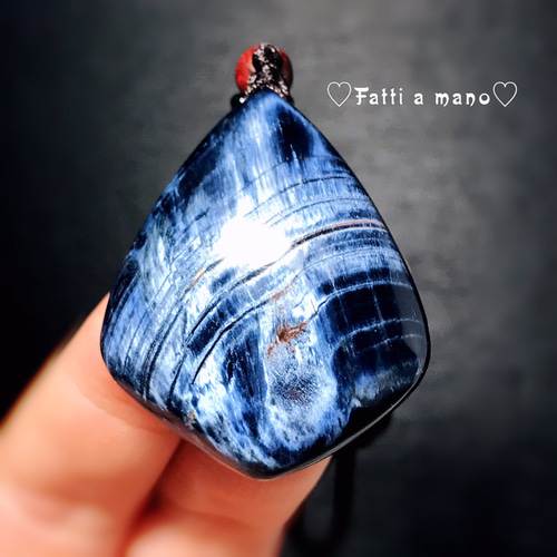 ピーターサイト ブレスレット 8.5mm 17cm Pietersite ブルー 天然石