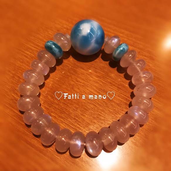 ハイクオリティ クリームムンストーン BIGサイズ丸玉ラリマー 
