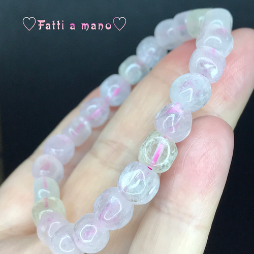 トップグレード キャッツアイクンツァイト ブレスレット ピンク 可愛い