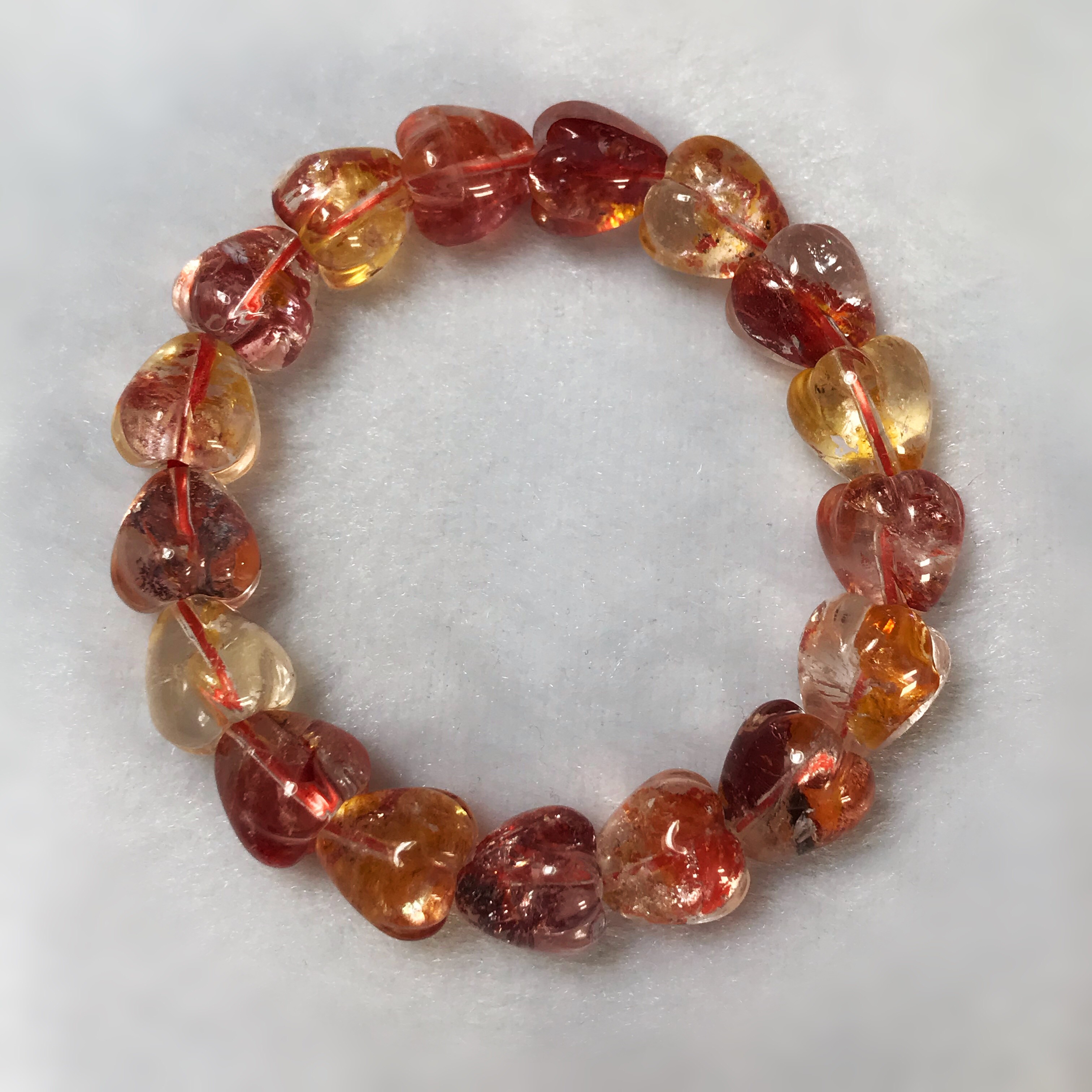 イギリス発送　SAグレード かなり入手困難 希少ないちご型オーロラクォーツ ブレスレット 上品