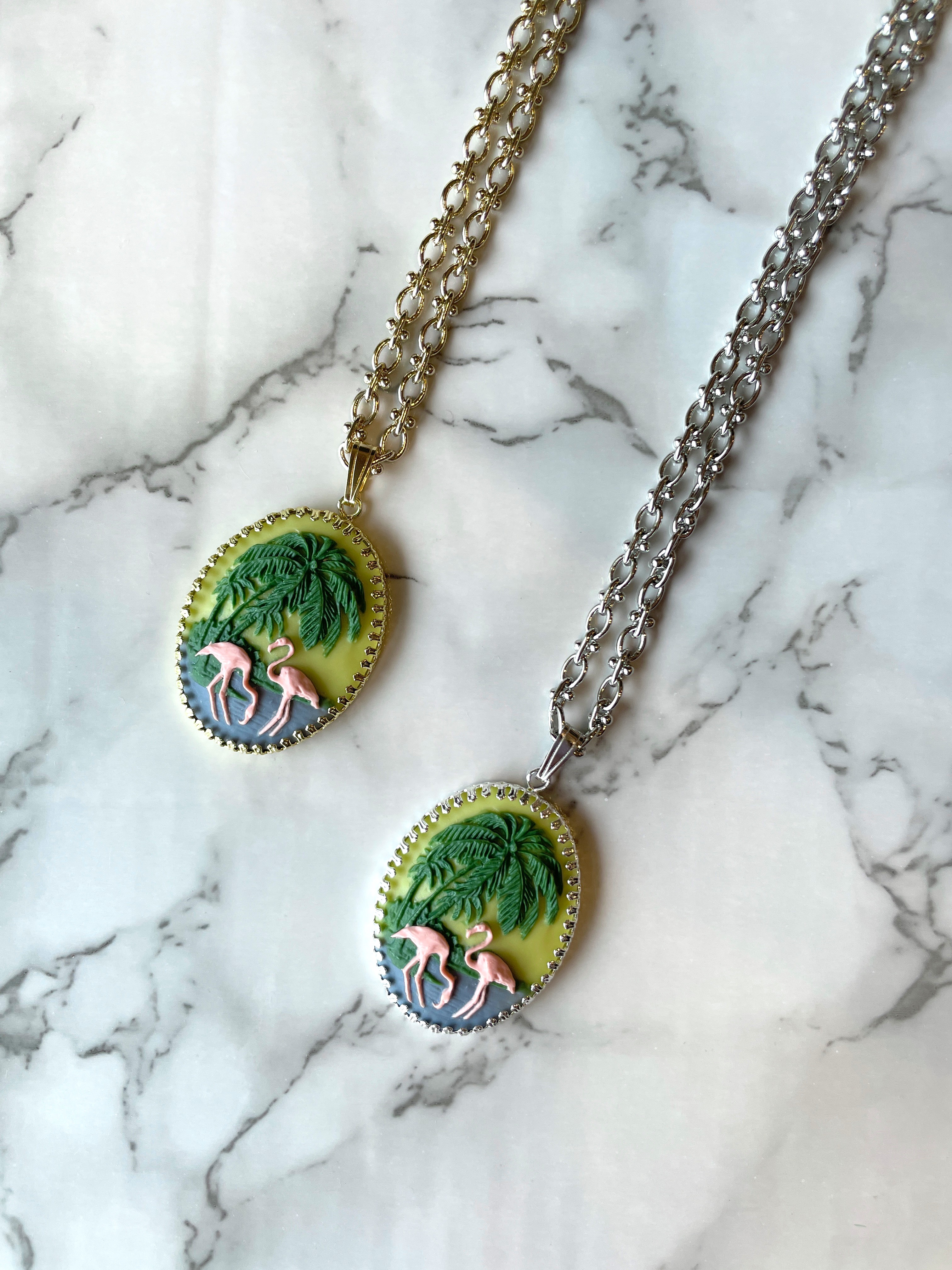 Flamingo pendant ゴールド