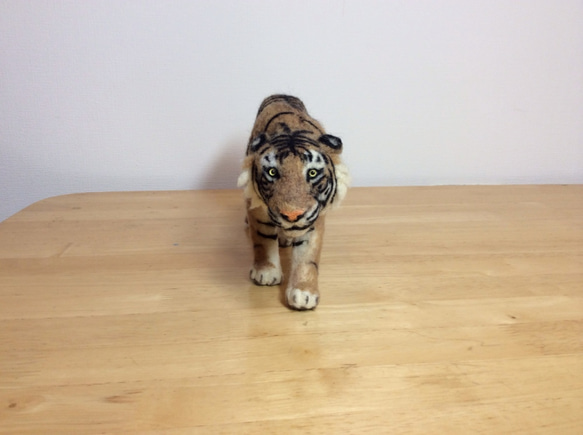 Tiger/虎 トラ羊毛フェルト 全身 2枚目の画像