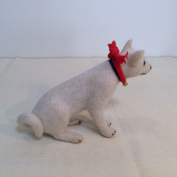 北海道犬 羊毛フェルト お正月用 5枚目の画像