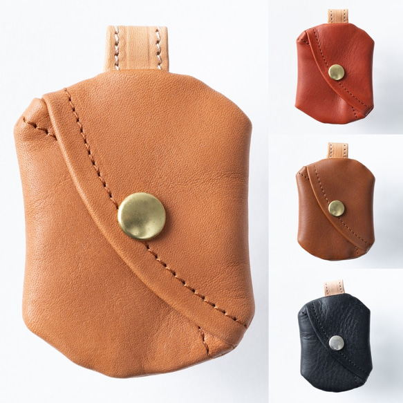 【本革】手乗り小銭入れ　たっぷり入るコインケース　オイルレザーと白ヌメ革のコンビ 人気・おすすめ｜使いやすい・旅行におすすめ 品質保証 全国発送 正規品・日本国内発送・安心保証付き