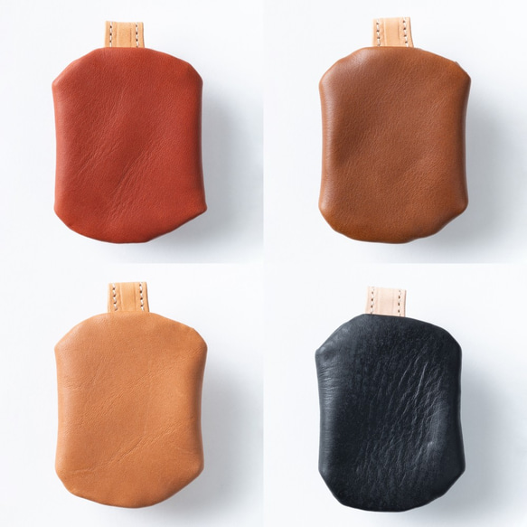 【本革】手乗り小銭入れ　たっぷり入るコインケース　オイルレザーと白ヌメ革のコンビ 人気・おすすめ｜使いやすい・旅行におすすめ 品質保証 全国発送 正規品・日本国内発送・安心保証付き