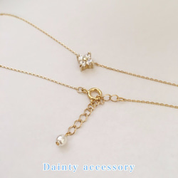 ◇196◇flower cz pearl necklace 4枚目の画像