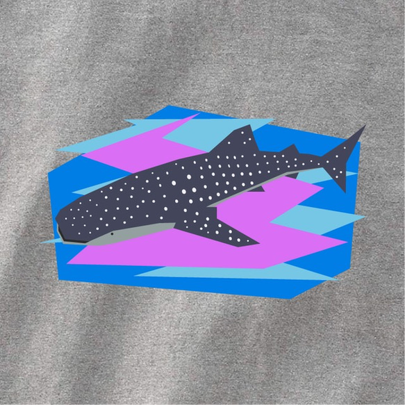 動物Tシャツ-ジンベイザメ（杢グレー） 2枚目の画像