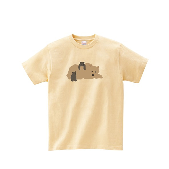 動物Tシャツ-ヒグマ（クマ） 2枚目の画像
