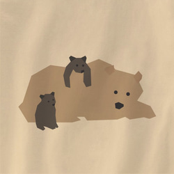 動物Tシャツ-ヒグマ（クマ） 4枚目の画像
