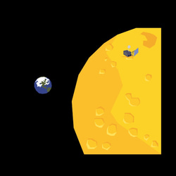 宇宙Tシャツ-月面探査 2枚目の画像