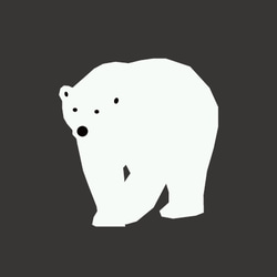 動物T卹-北極熊（木炭） 第2張的照片