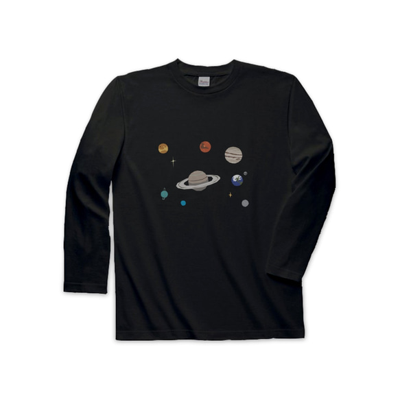 宇宙Tシャツ（長袖）-太陽系 1枚目の画像