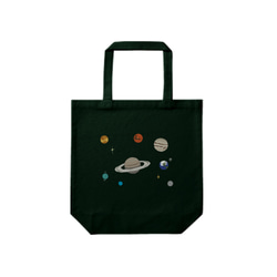 宇宙トートバッグ-太陽系（黒） 1枚目の画像