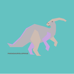 恐龍T卹-Paraasaurolophus（Aqua） 第2張的照片